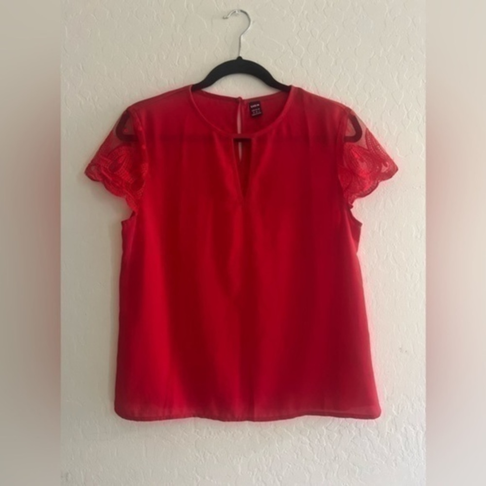 SHEIN RED BLOUSE SZ M